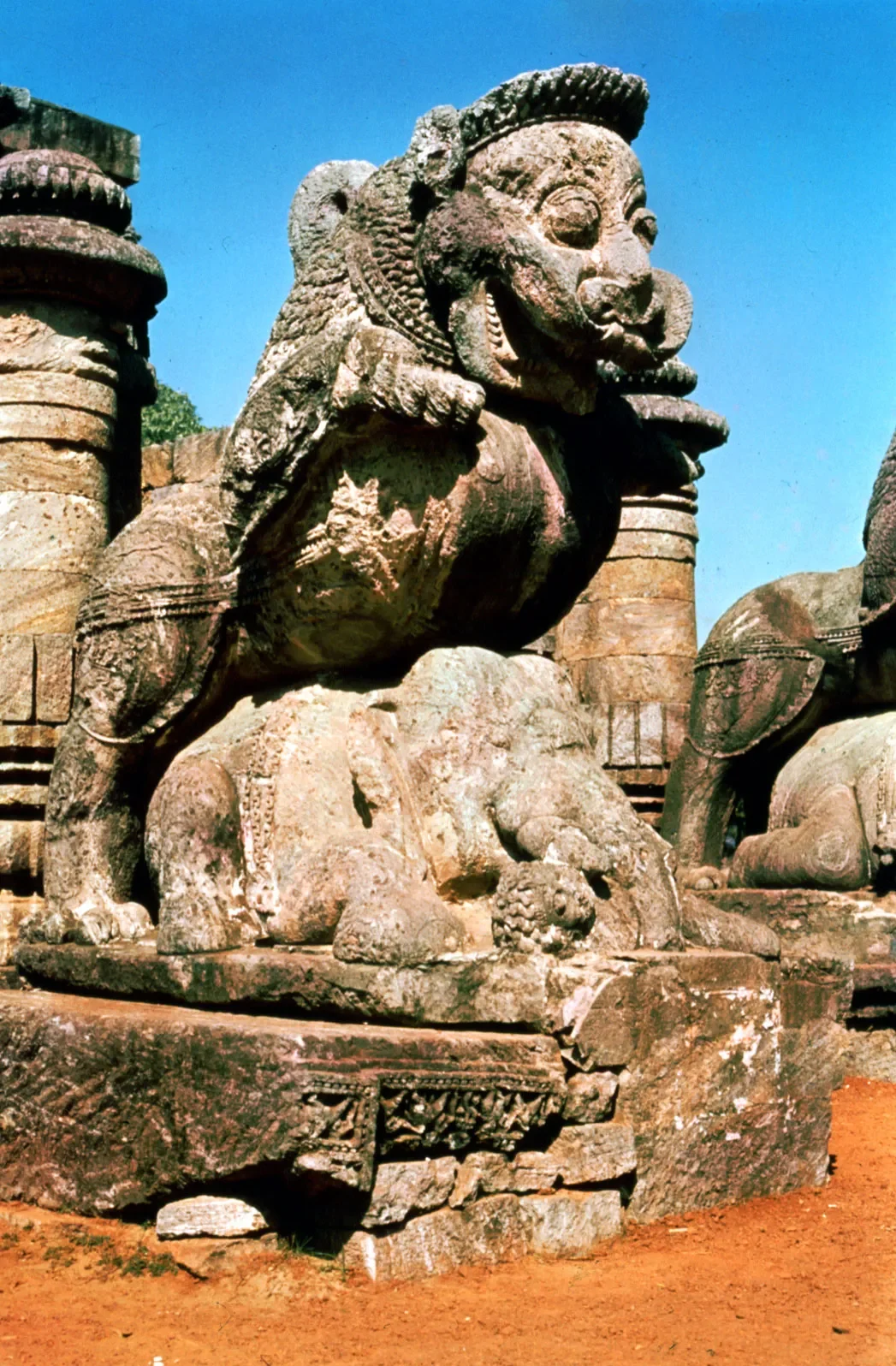 Vyala Elephant Surya Deula Orissa India Konarak